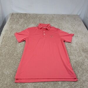 Vineyard Vines Men's Coral Performance Polo Shirt Whale Logo Size Medium